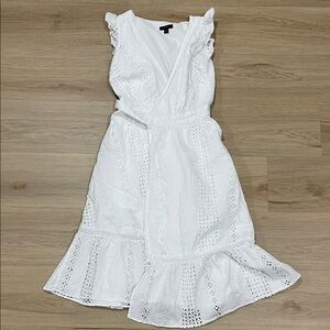 J. Crew Ivory Lace Midi Dress